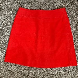 J Crew red corduroy mini skirt 4